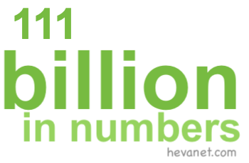 111 billion in numbers 111 billion in numbers
