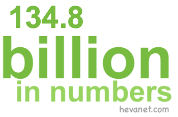 134.8 billion in numbers