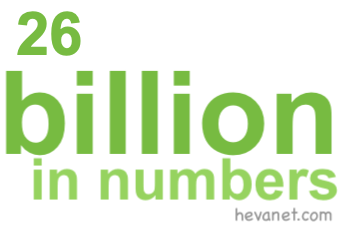 26 billion in numbers