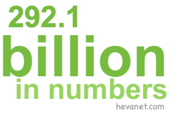 292.1 billion in numbers 292.1 billion in numbers