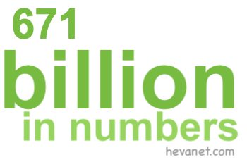 671 billion in numbers