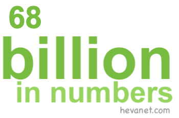 68 billion in numbers 68 billion in numbers
