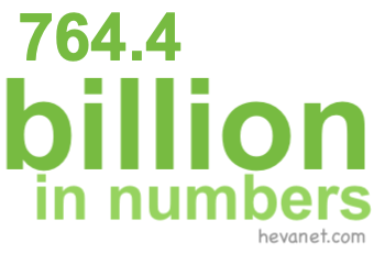 764.4 billion in numbers 764.4 billion in numbers
