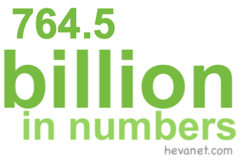 764.5 billion in numbers 764.5 billion in numbers