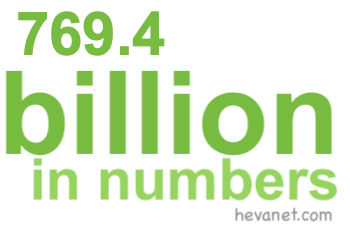769.4 billion in numbers