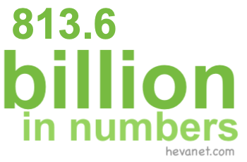 813.6 billion in numbers