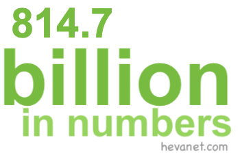 814.7 billion in numbers