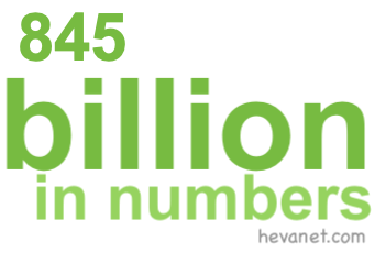 845 billion in numbers