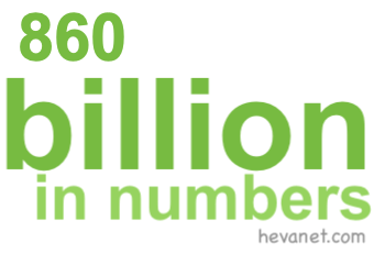 860 billion in numbers