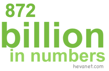 872 billion in numbers