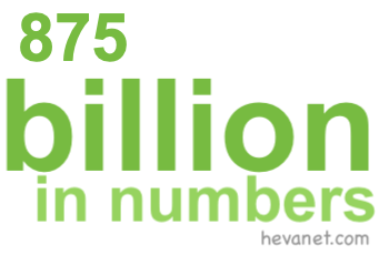 875 billion in numbers