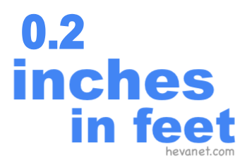 0.2 inches in feet