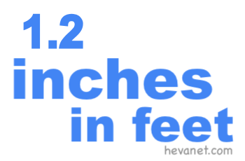 1.2 inches in feet