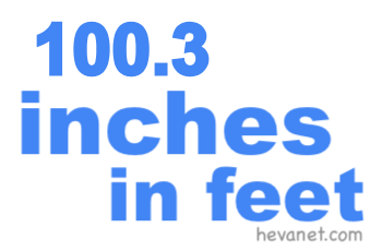 100.3 inches in feet