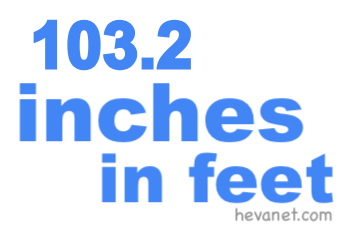 103.2 inches in feet