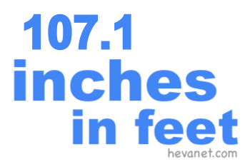 107.1 inches in feet