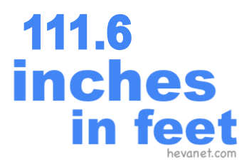 111.6 inches in feet