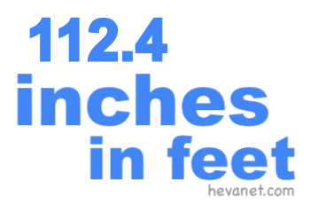 112.4 inches in feet