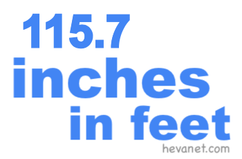 115.7 inches in feet