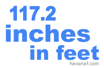 117.2 inches in feet