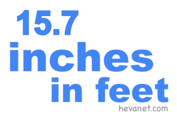 15.7 inches in feet