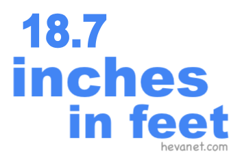 18.7 inches in feet