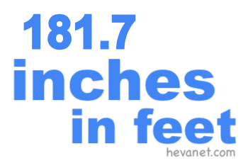 181.7 inches in feet 181.7 inches in feet