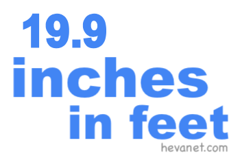 19.9 inches in feet