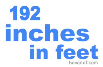 192 inches in feet