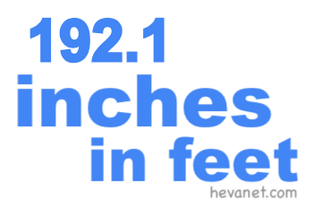 192.1 inches in feet