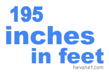 195 inches in feet