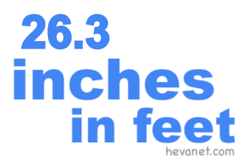 26.3 inches in feet