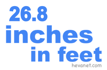 26.8 inches in feet