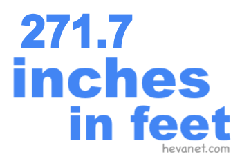 271.7 inches in feet 271.7 inches in feet