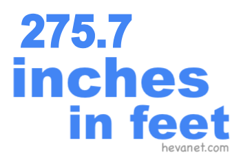 275.7 inches in feet 275.7 inches in feet
