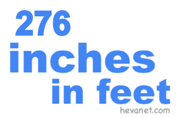 276 inches in feet