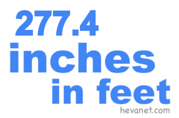 277.4 inches in feet 277.4 inches in feet