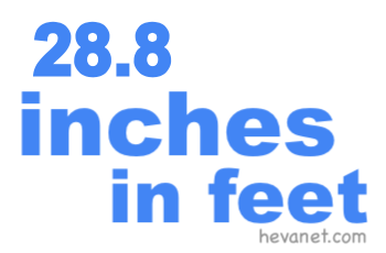 28.8 inches in feet
