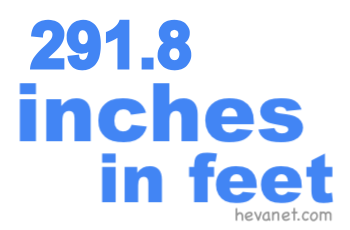 291.8 inches in feet 291.8 inches in feet
