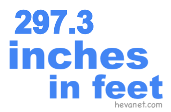 297.3 inches in feet 297.3 inches in feet