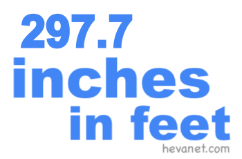 297.7 inches in feet 297.7 inches in feet