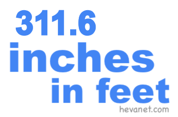 311.6 inches in feet 311.6 inches in feet