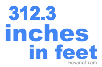 312.3 inches in feet 312.3 inches in feet