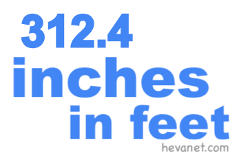 312.4 inches in feet 312.4 inches in feet