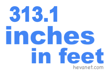 313.1 inches in feet 313.1 inches in feet