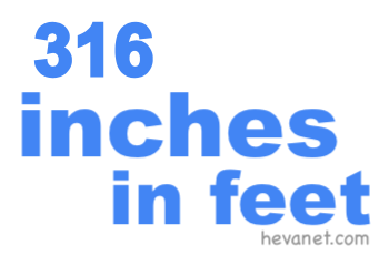 316 inches in feet 316 inches in feet