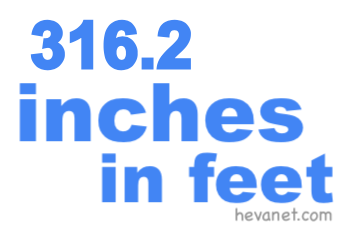 316.2 inches in feet 316.2 inches in feet