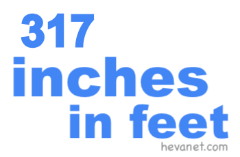 317 inches in feet