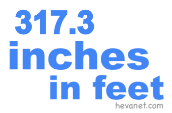 317.3 inches in feet