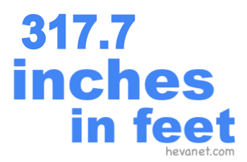 317.7 inches in feet